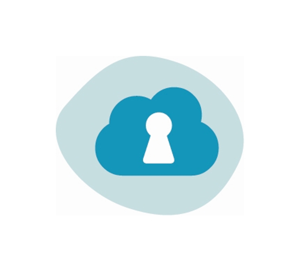 Privacy Icon Met Witte Randen